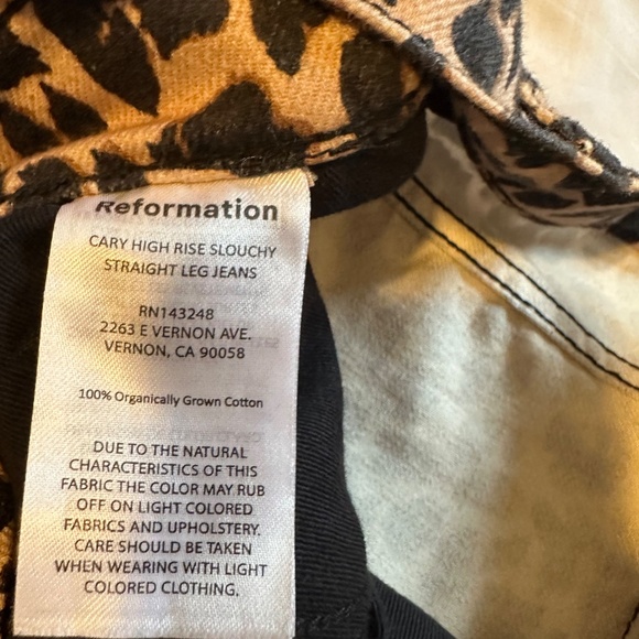 Reformation Carly High Rise Leopard Jeans - Picture 4 of 5